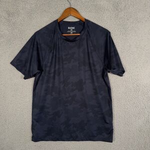Rhone Reign T-Shirt Mens M Blue Camo Short Sleeve Athletic Workout Gym Training